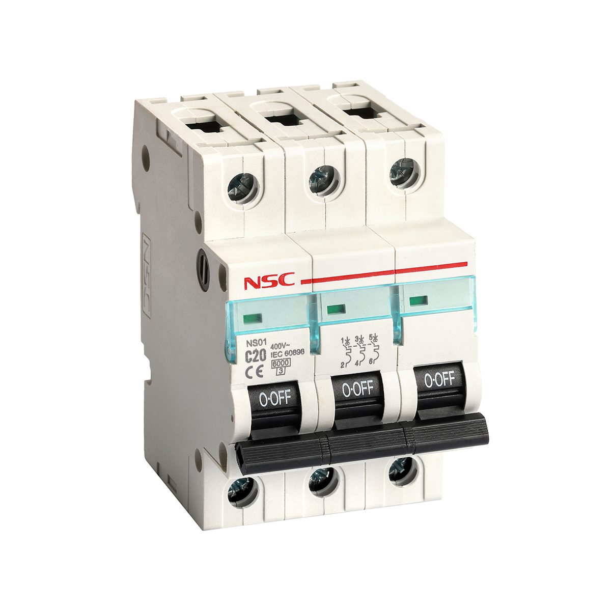 کلید مینیاتوری سه فاز 20 آمپر مدل C20 (2) کلید مینیاتوری سه فاز 20 آمپر مدل C20