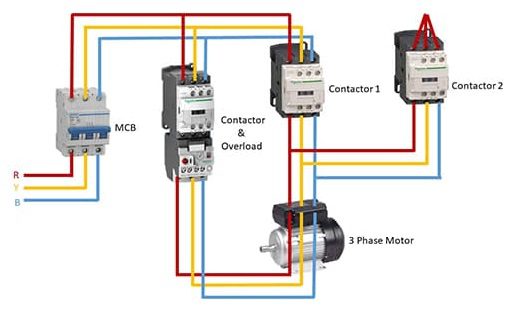 star delta starter control diagram - مدار ستاره مثلث اتوماتیک با کنتاکتور؛ نحوه بستن و عملکرد