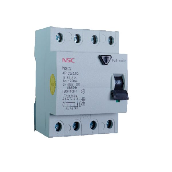 کلید محافظ جان  NS02-4P 63A-100mA