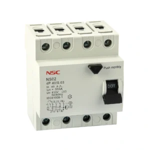 کلید محافظ جان NS02-4P 40A-30mA (1) کلید محافظ جان NS02-4P 40A-30mA