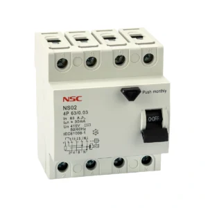 کلید محافظ جان NS02-4P 63A-30mA (1) کلید محافظ جان NS02-4P 63A-30mA