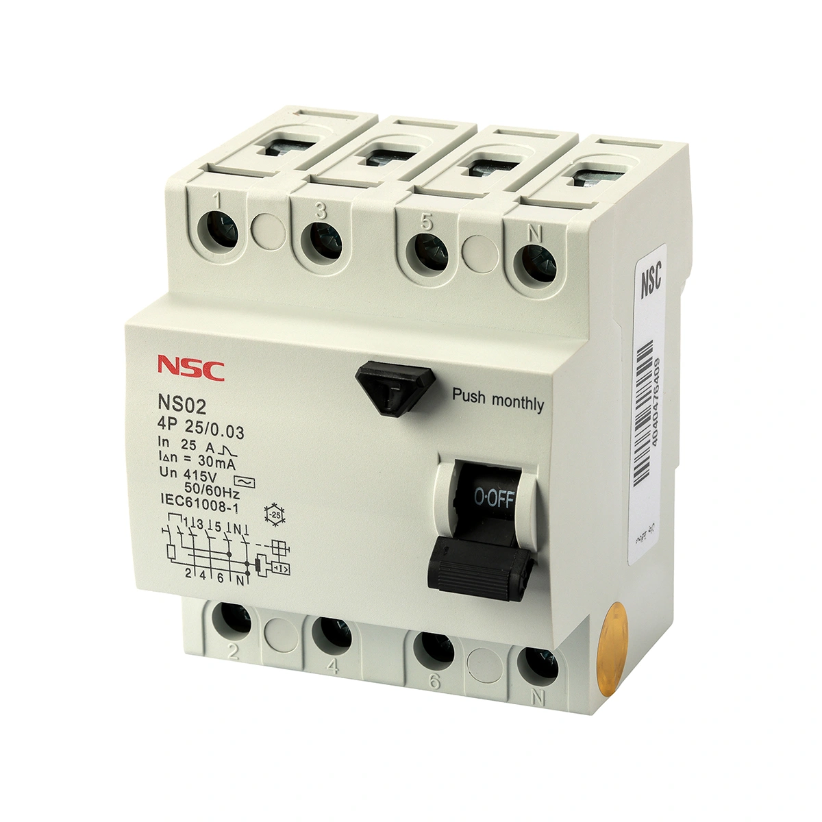 کلید محافظ جان NS02-4P 25A-30mA (2) کلید محافظ جان NS02-4P 25A-30mA